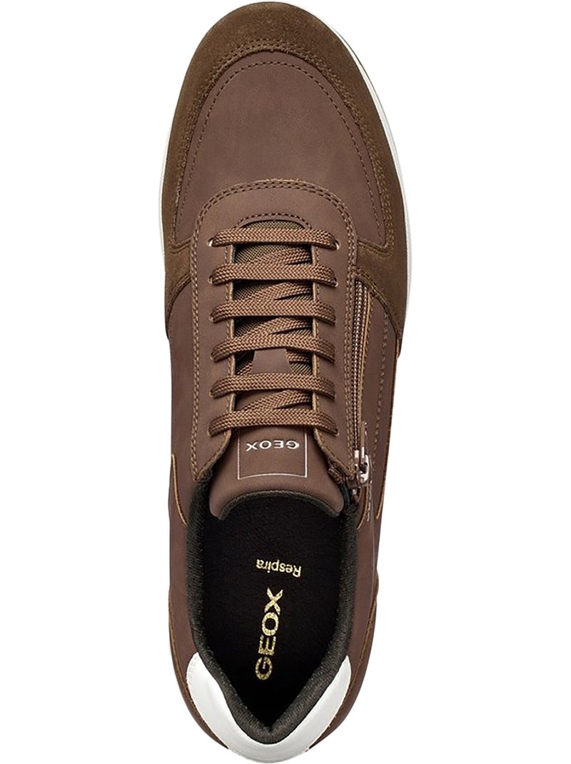 Basket Cuir Geox Avery Marron - Kiabi
