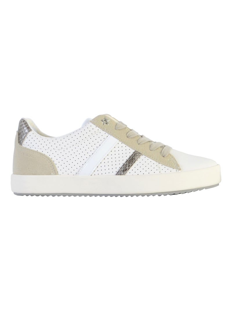 Basket Cuir Geox Blomiee Blanc - Kiabi