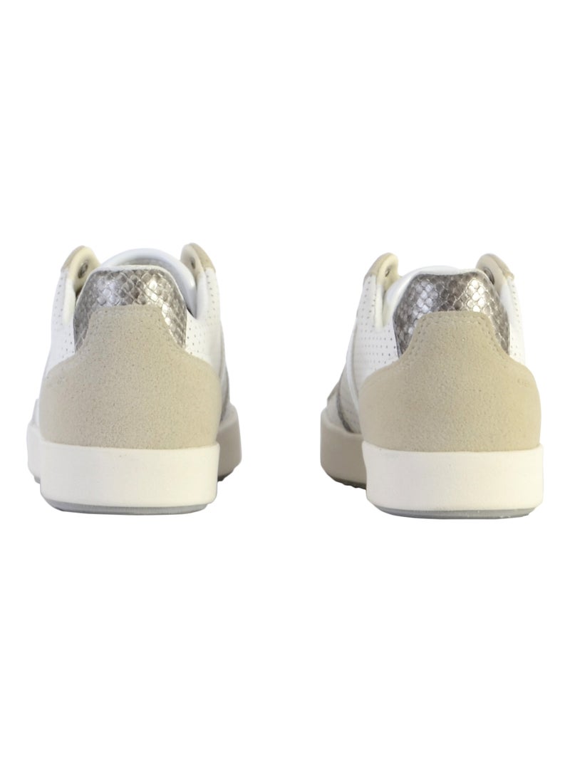 Basket Cuir Geox Blomiee Blanc - Kiabi