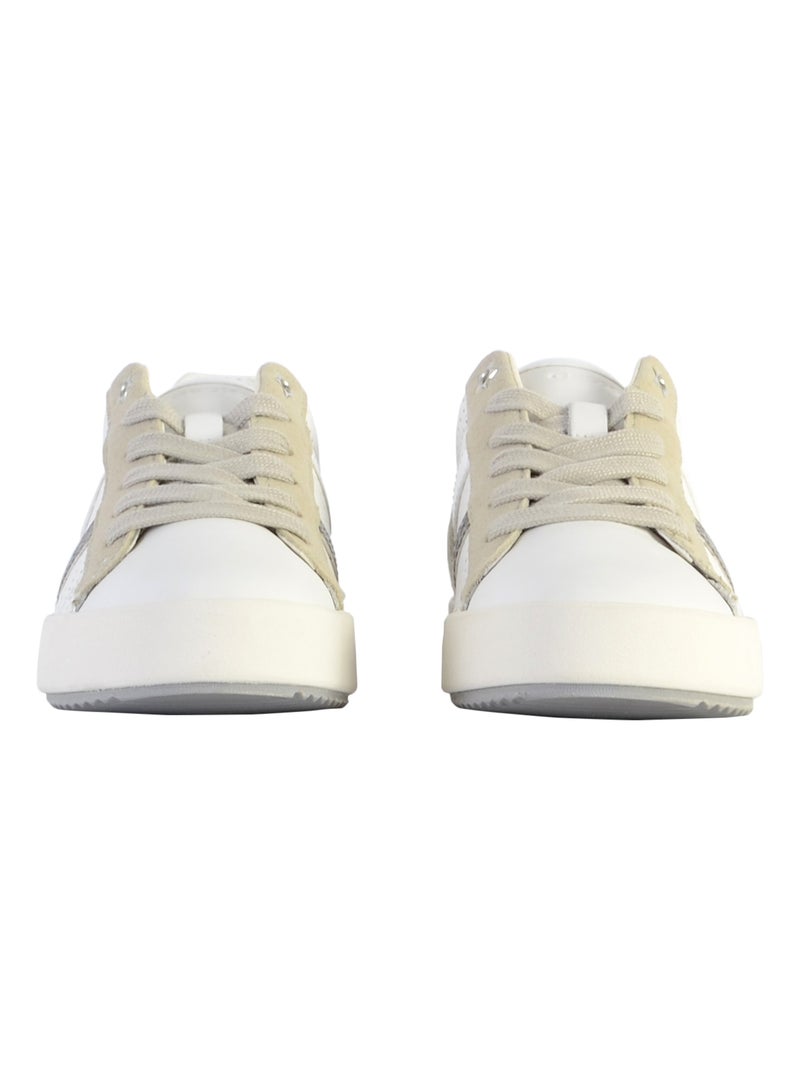 Basket Cuir Geox Blomiee Blanc - Kiabi