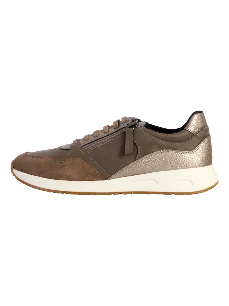 Basket Cuir Geox Bulmya Beige - Kiabi
