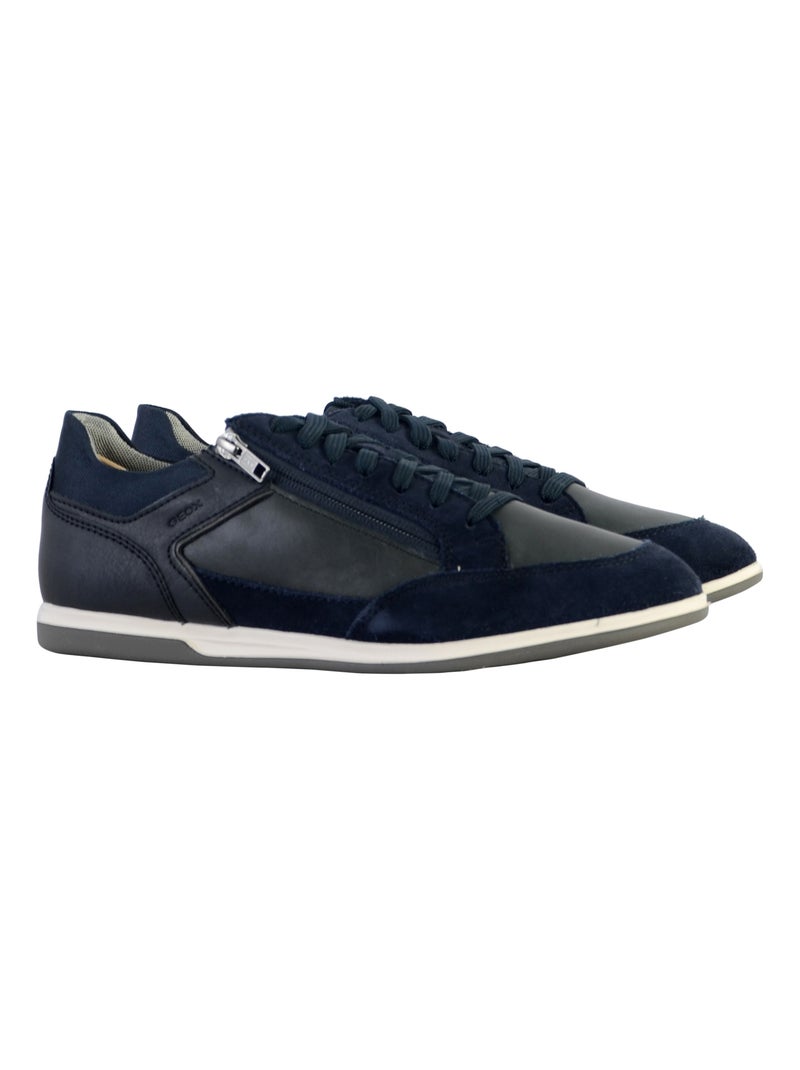 Basket Cuir Geox Cuir U Renan Bleu marine - Kiabi