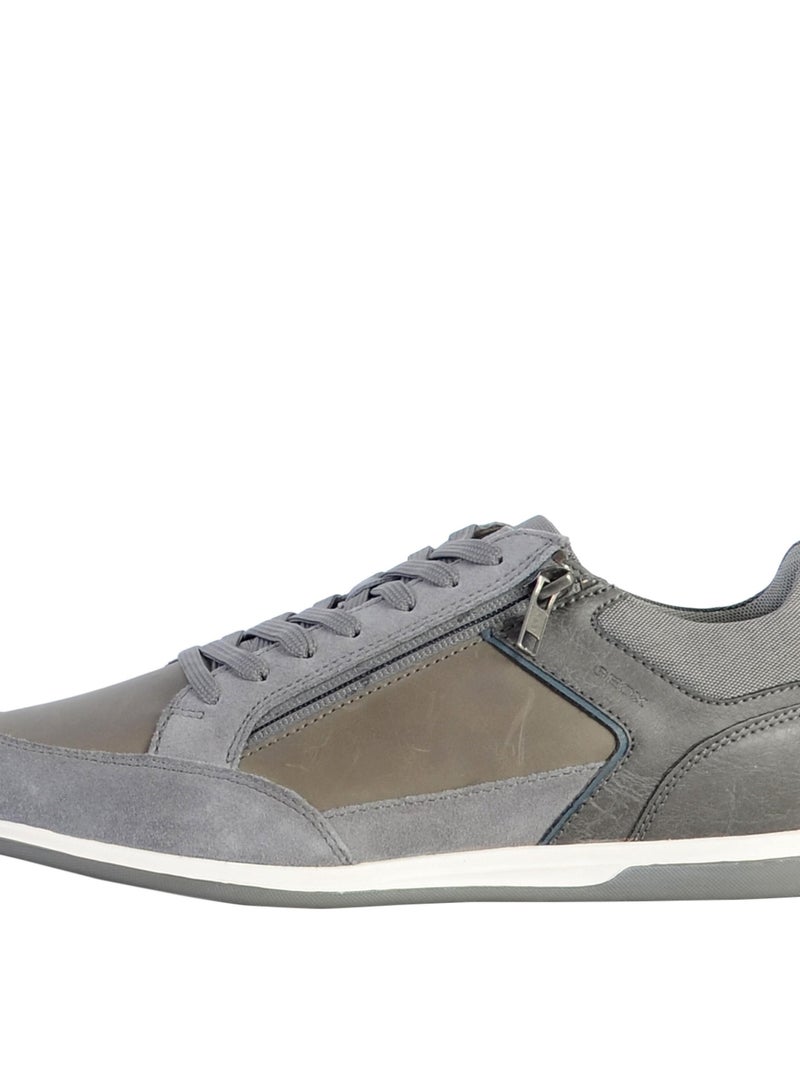 Basket Cuir Geox Cuir U Renan Gris - Kiabi