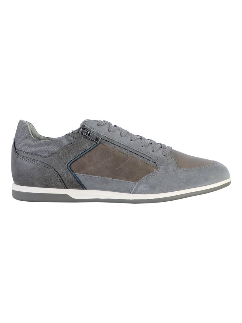 Basket Cuir Geox Cuir U Renan Gris - Kiabi