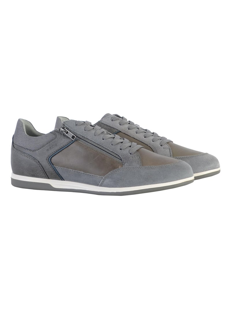 Basket Cuir Geox Cuir U Renan Gris - Kiabi