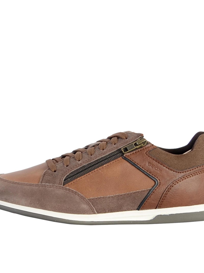 Basket Cuir Geox Cuir U Renan Marron - Kiabi