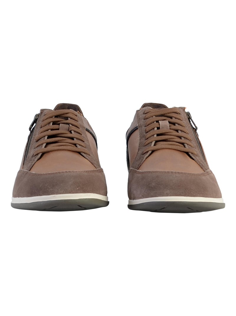 Basket Cuir Geox Cuir U Renan Marron - Kiabi