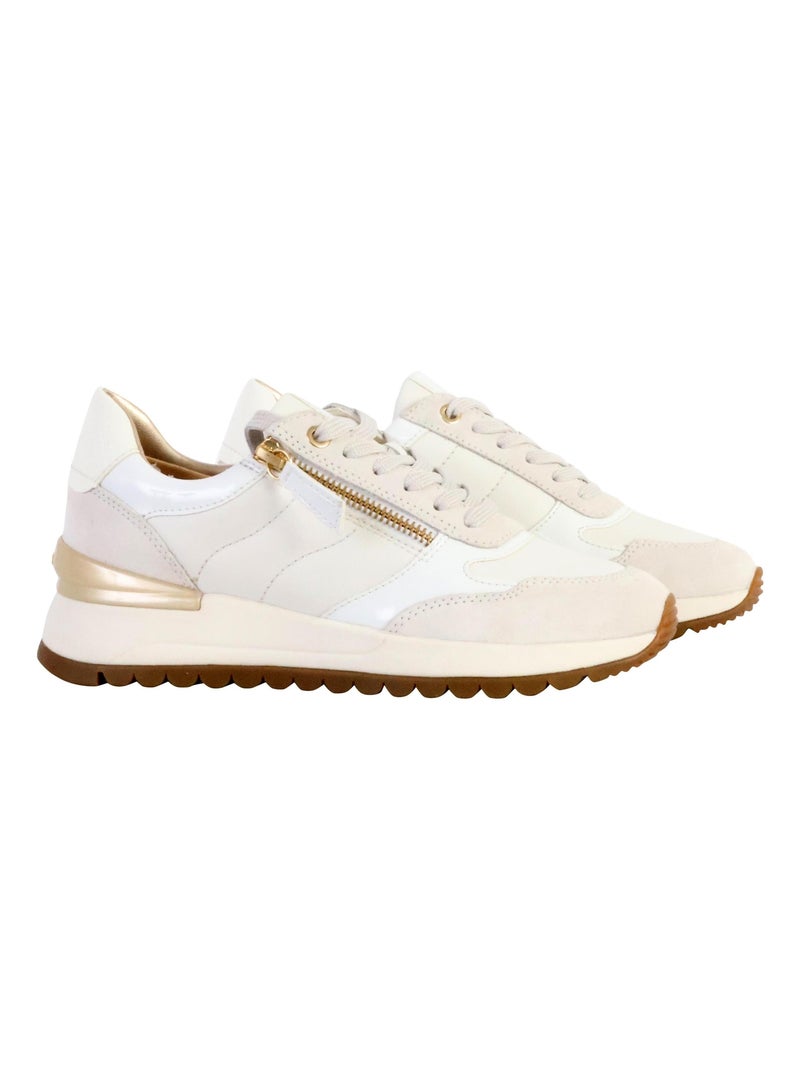 Basket Cuir Geox Desya Blanc - Kiabi