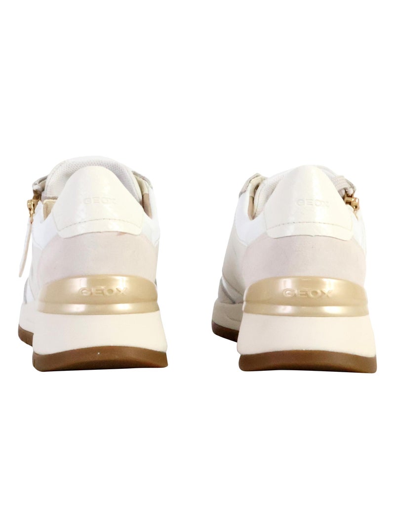 Basket Cuir Geox Desya Blanc - Kiabi