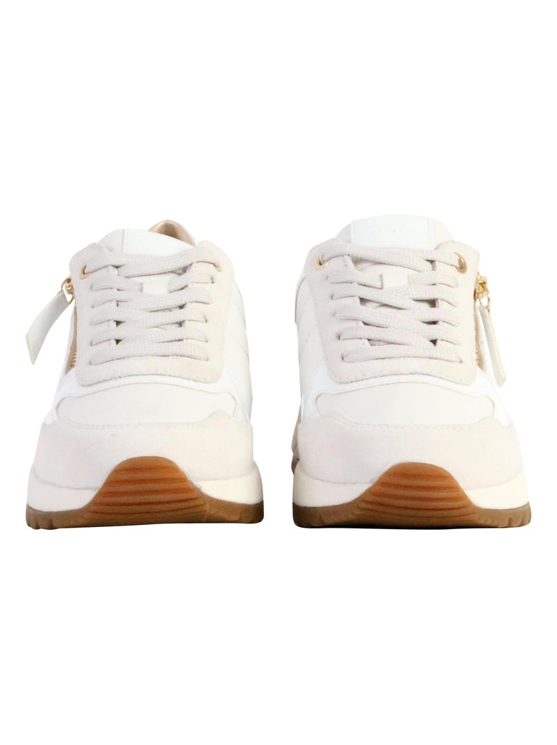 Basket Cuir Geox Desya Blanc - Kiabi