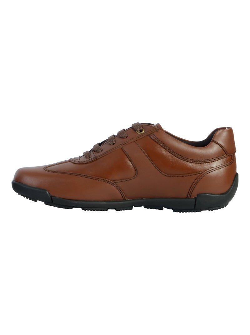 Basket Cuir Geox Edgware Marron - Kiabi