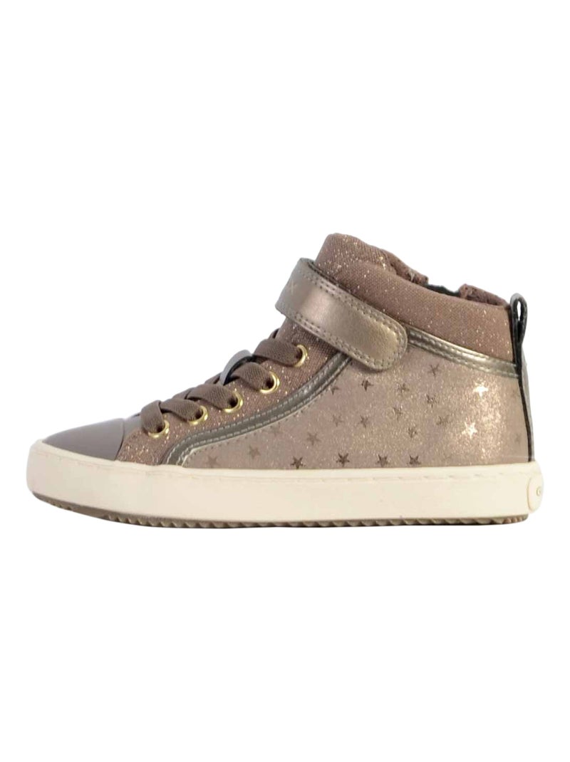 Basket Cuir Geox Enfant Kalispera Gris - Kiabi