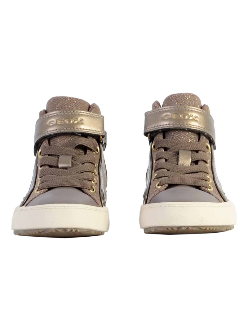 Basket Cuir Geox Enfant Kalispera Gris - Kiabi