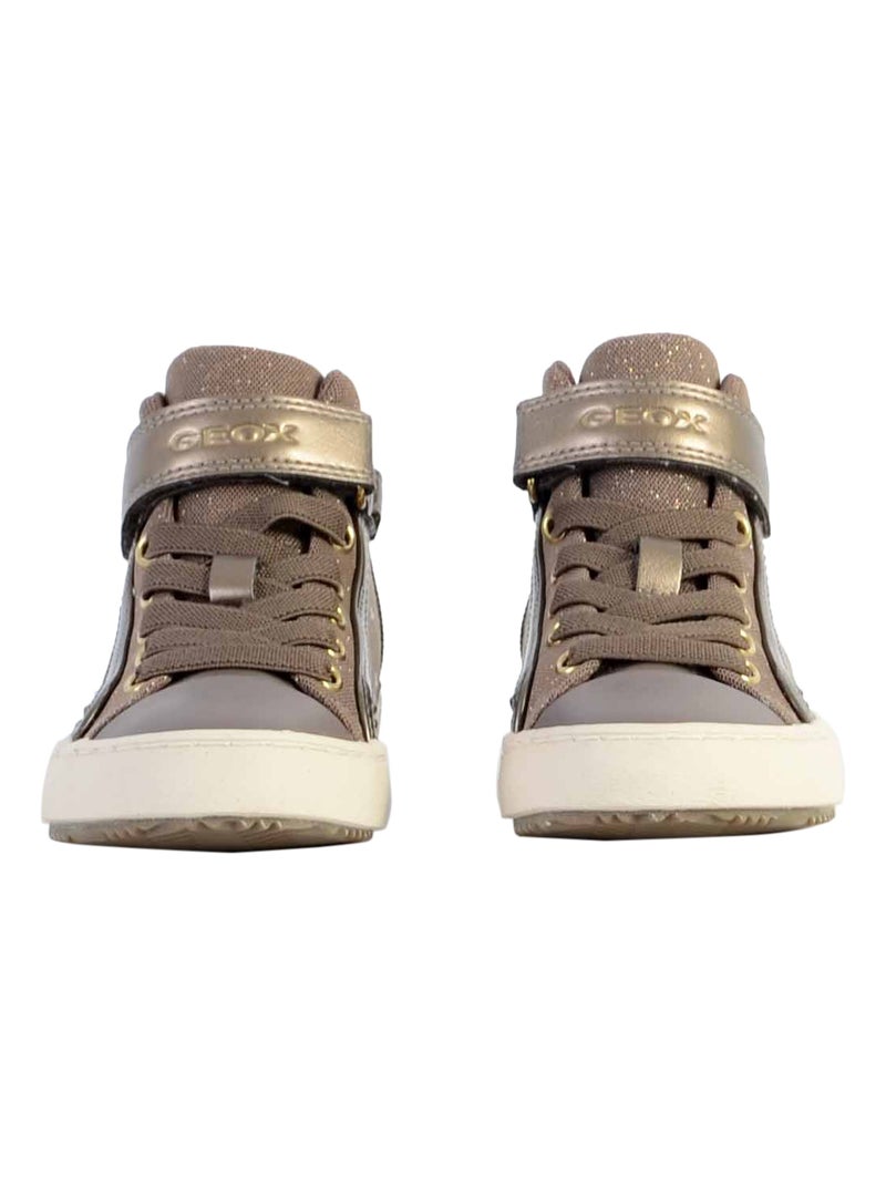 Basket Cuir Geox Enfant Kalispera Gris chiné - Kiabi