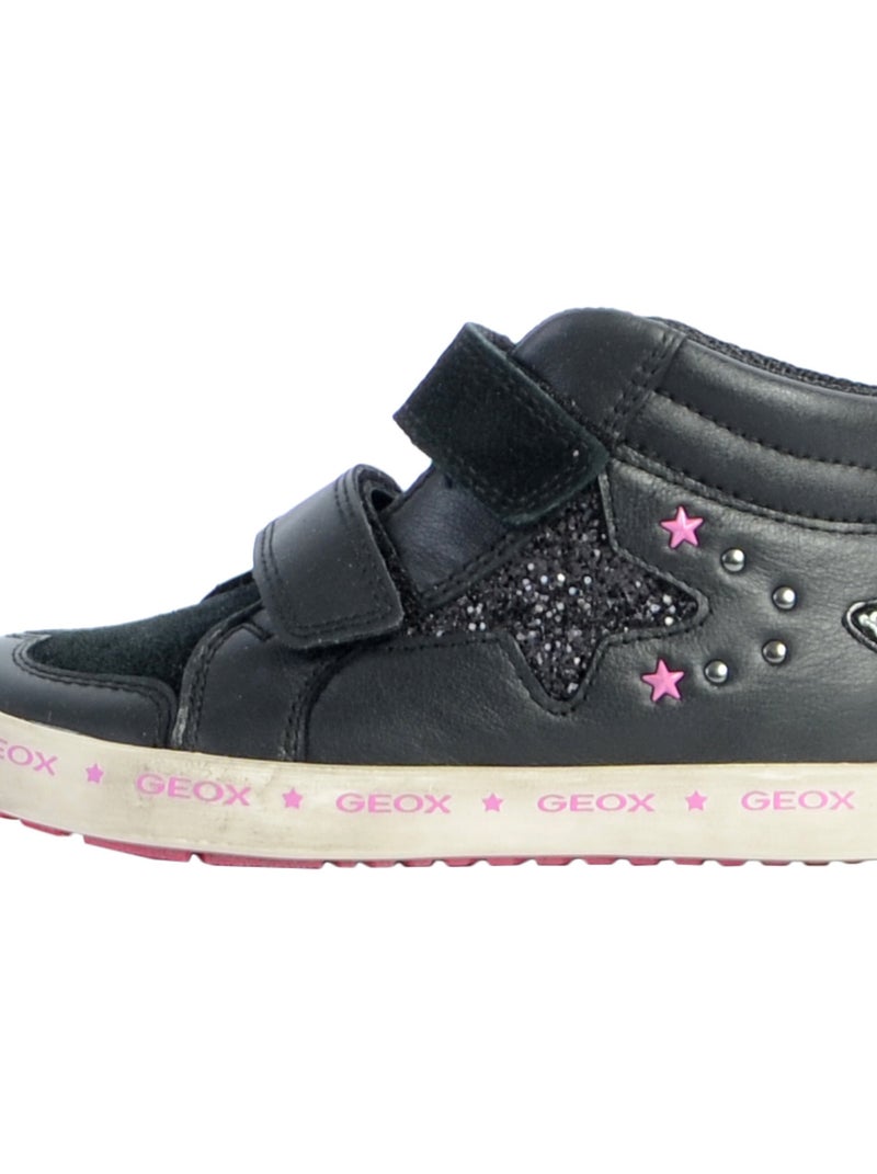 Basket Cuir Geox Enfant Kilwi Noir - Kiabi