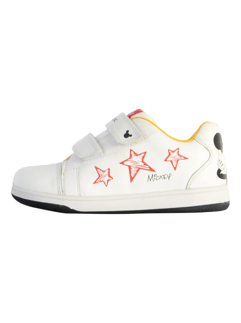 Basket Cuir Geox Enfant New Flick Blanc - Kiabi