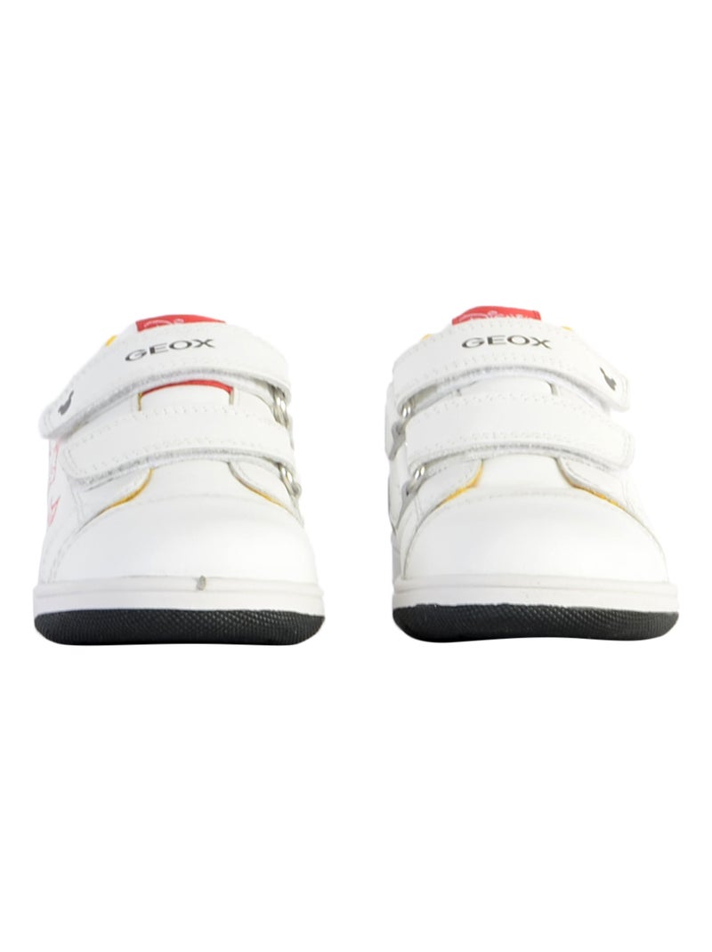 Basket Cuir Geox Enfant New Flick Blanc - Kiabi