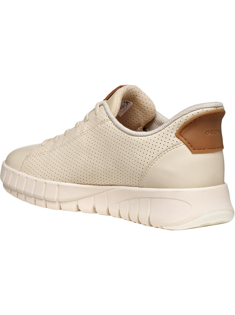 Basket Cuir Geox Flextride Plus Beige - Kiabi