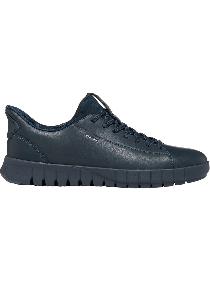 Basket cuir geox flextride plus Bleu - Kiabi