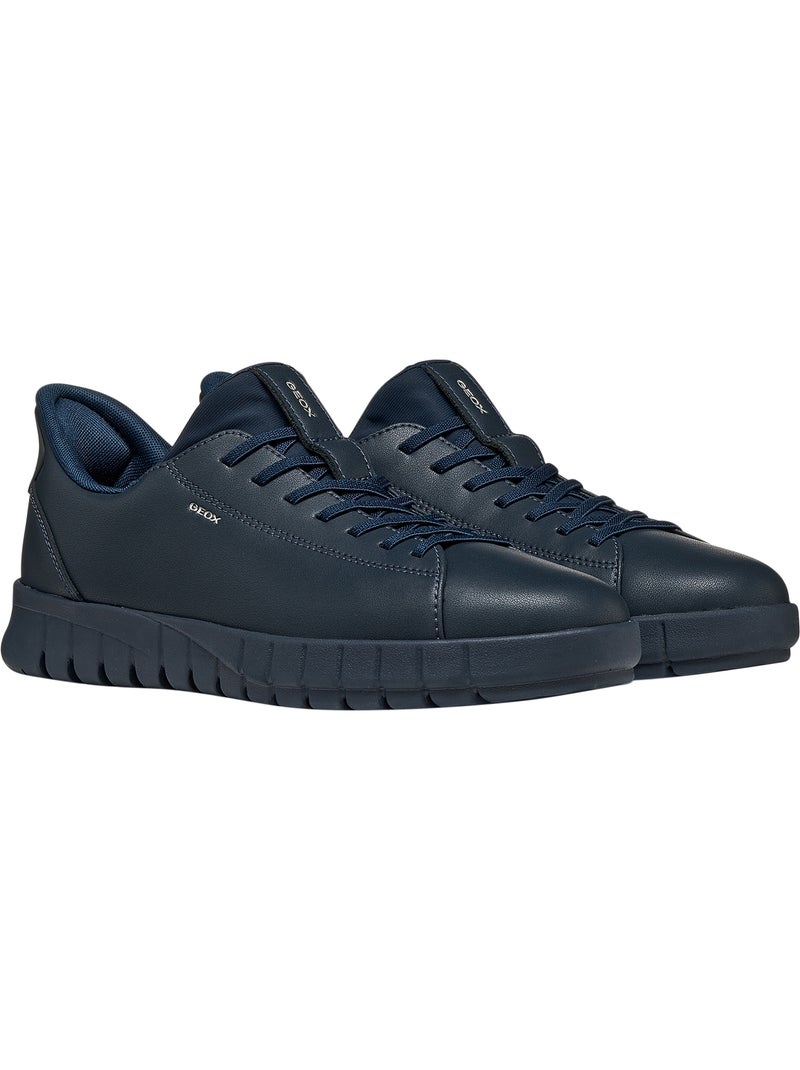 Basket cuir geox flextride plus Bleu - Kiabi