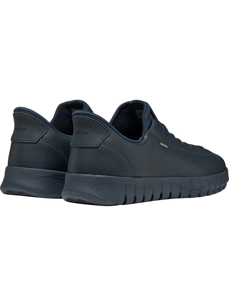 Basket cuir geox flextride plus Bleu - Kiabi