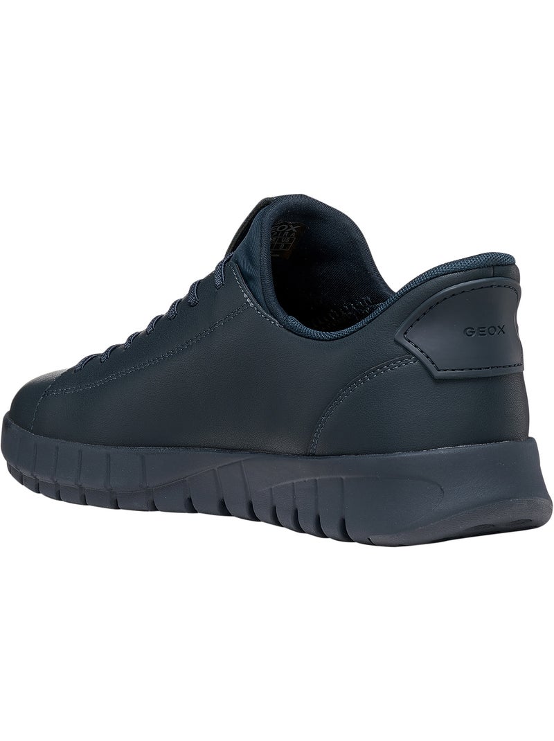 Basket cuir geox flextride plus Bleu - Kiabi