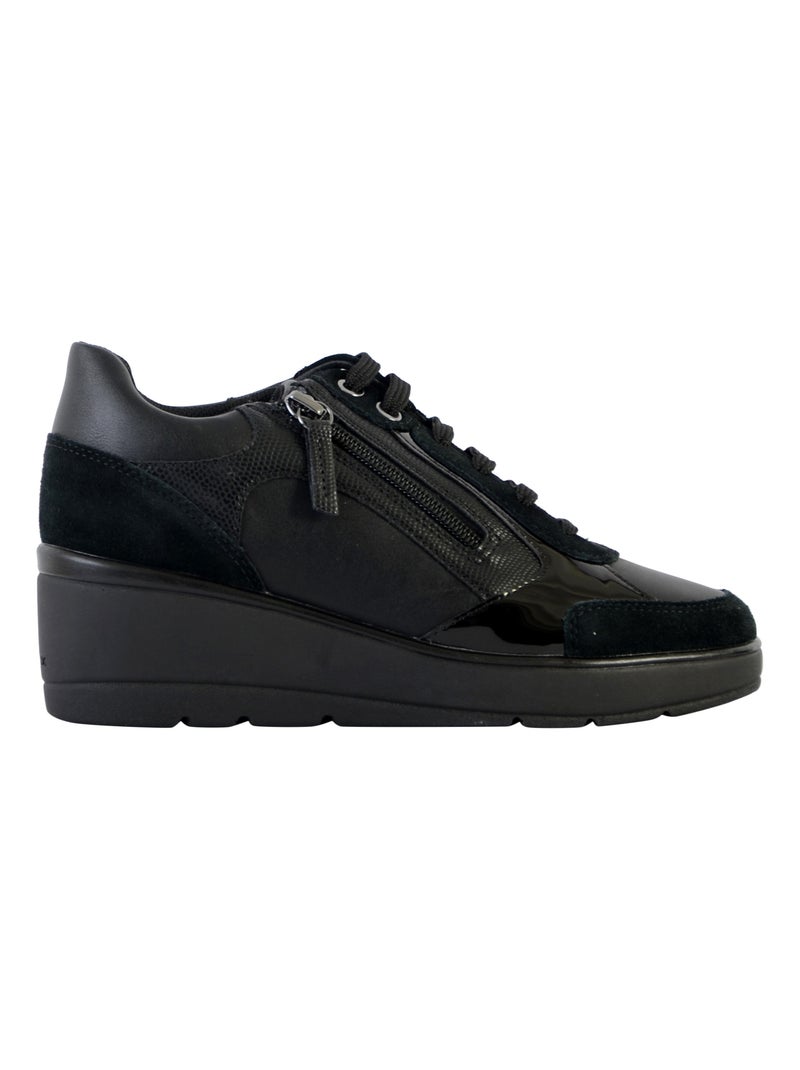 Basket Cuir Geox Ilde Noir - Kiabi