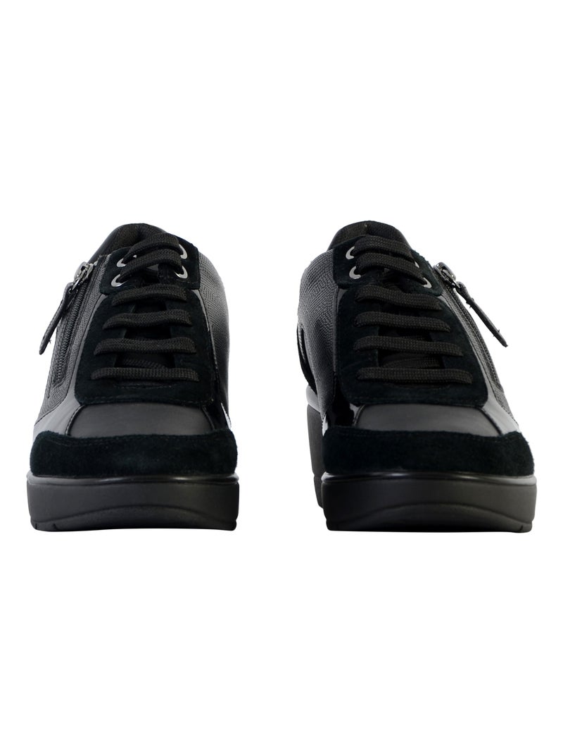 Basket Cuir Geox Ilde Noir - Kiabi