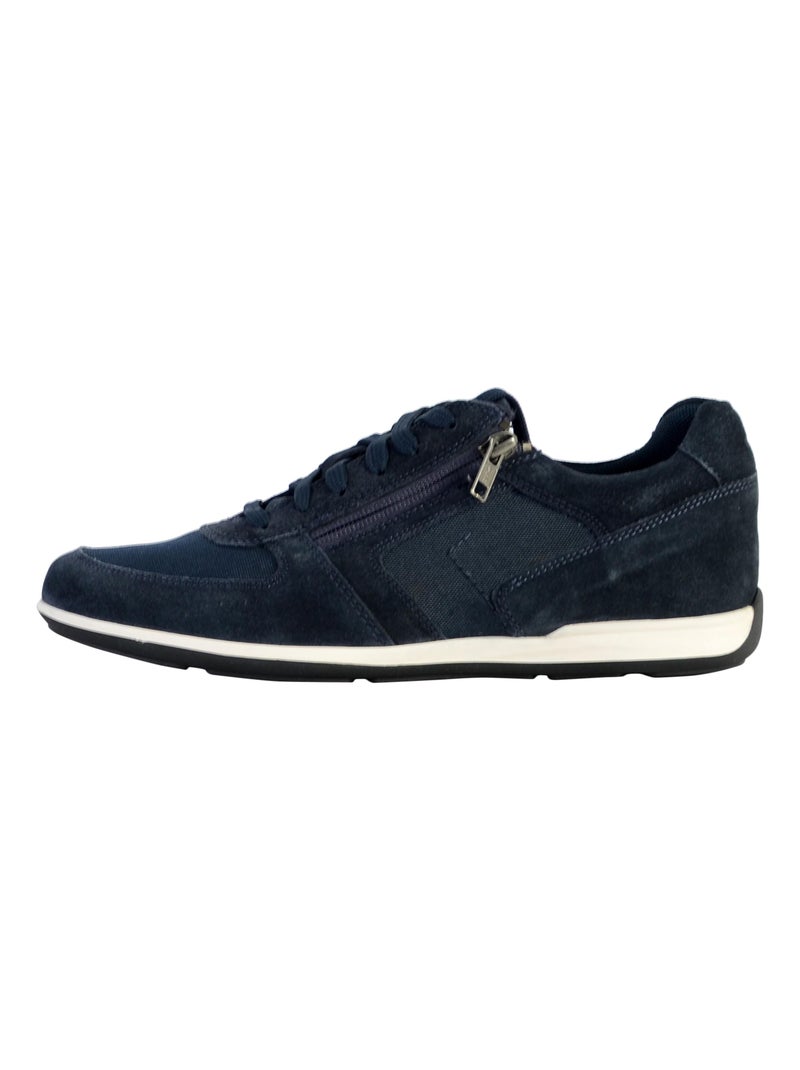Basket Cuir Geox Ionio Bleu - Kiabi