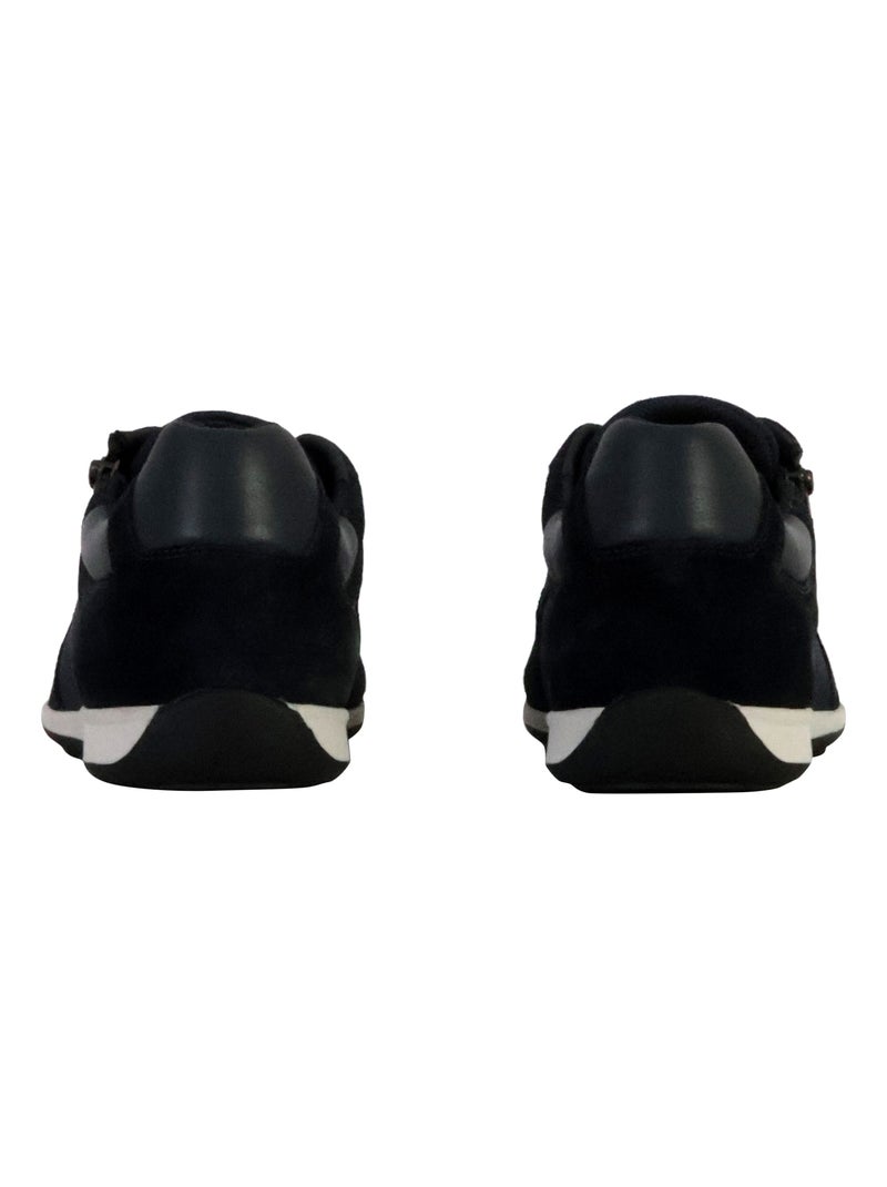 Basket Cuir Geox Ionio Bleu - Kiabi