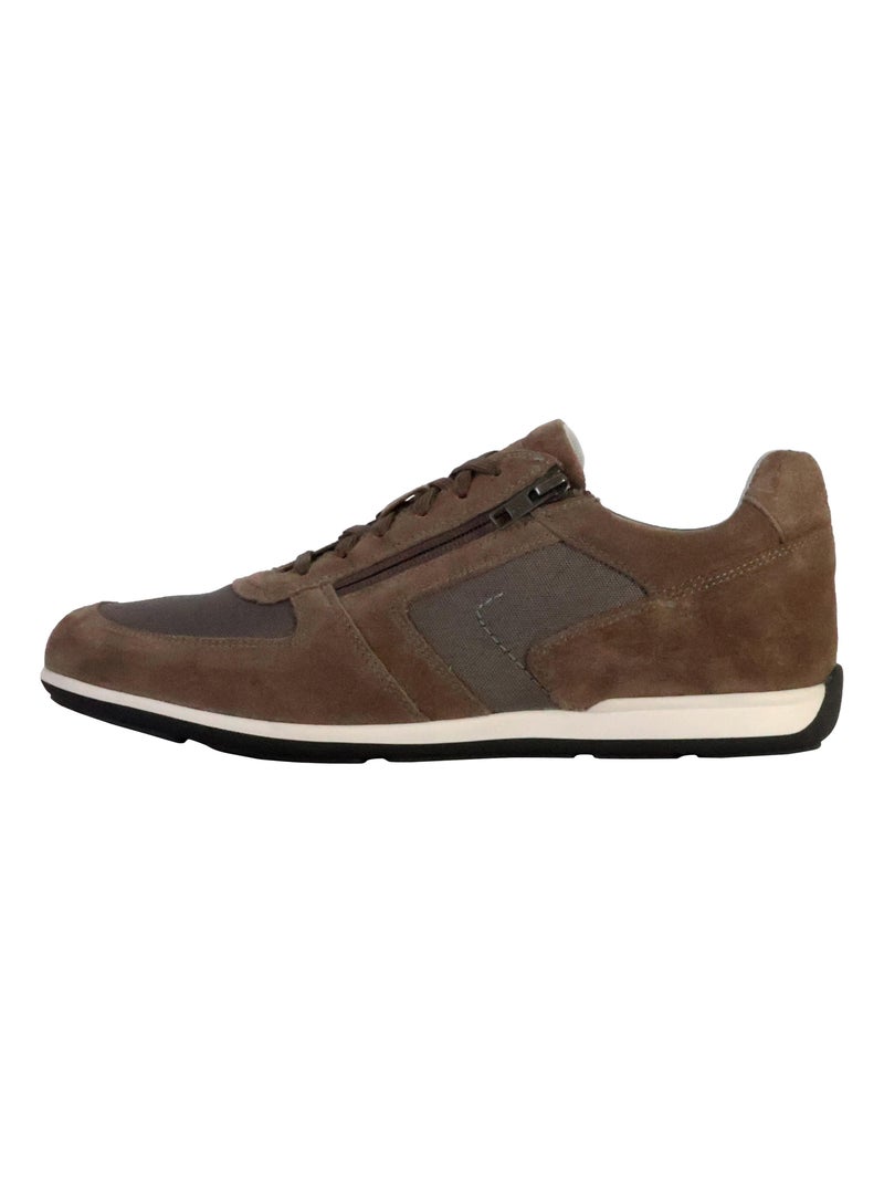 Basket Cuir Geox Ionio Gris - Kiabi