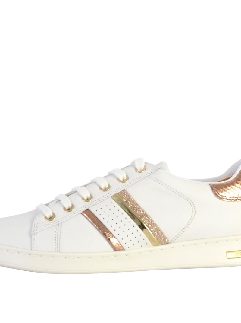 Basket Cuir Geox Jaysen Blanc - Kiabi