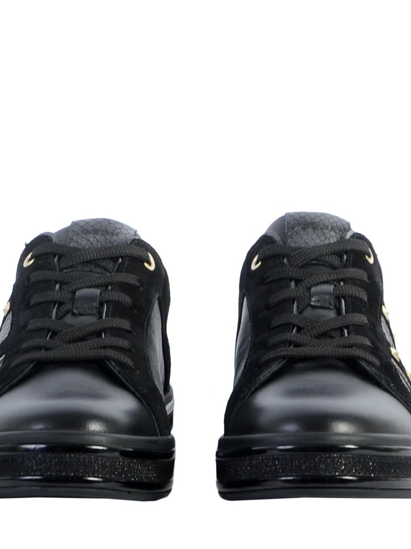 Basket Cuir Geox Leelu D16FFC Noir - Kiabi