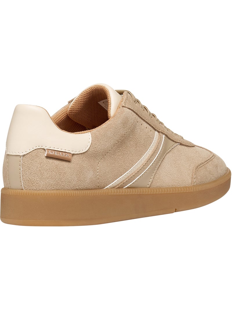 Basket Cuir Geox Meleda Beige - Kiabi