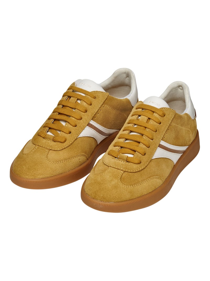 Basket Cuir Geox Meleda Jaune - Kiabi