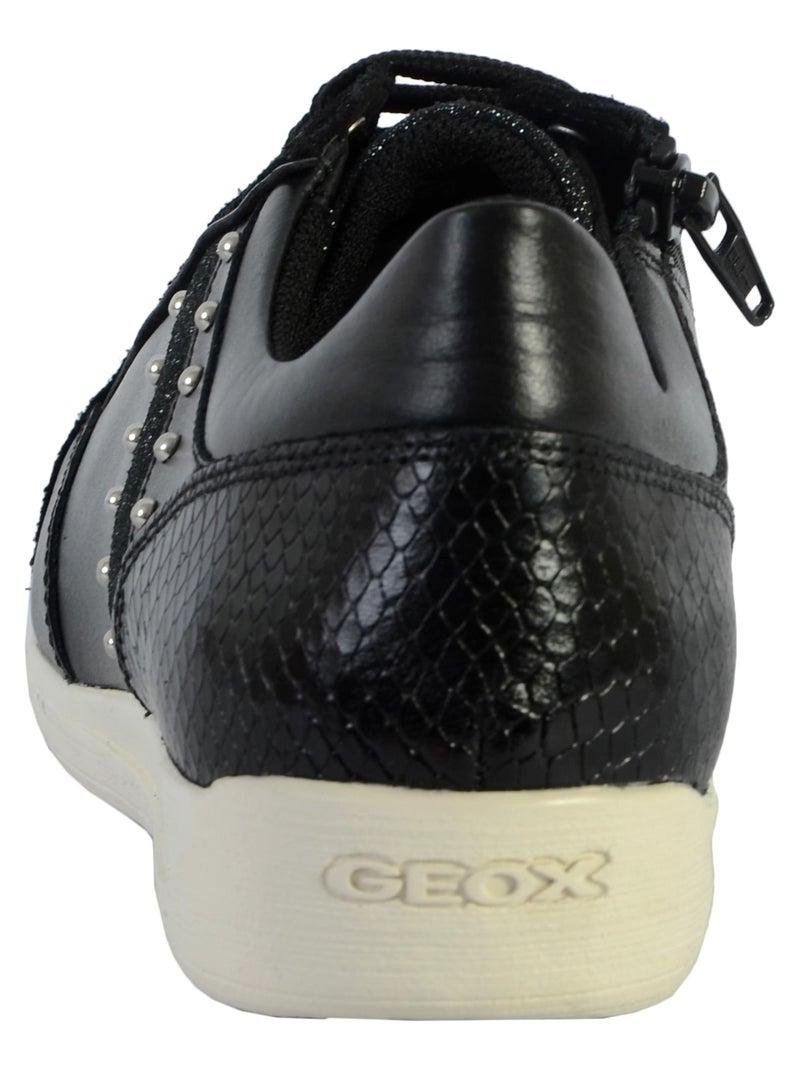 Basket Cuir Geox Myria Nappa Noir - Kiabi