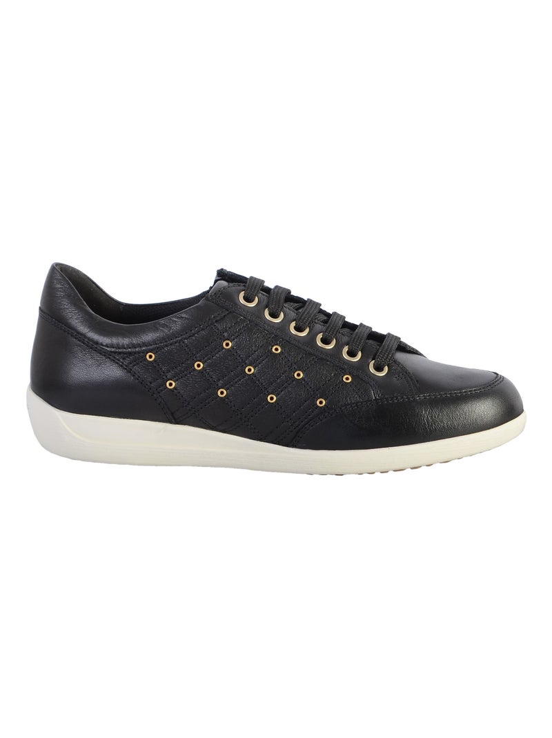 Basket Cuir Geox Myria Noir - Kiabi