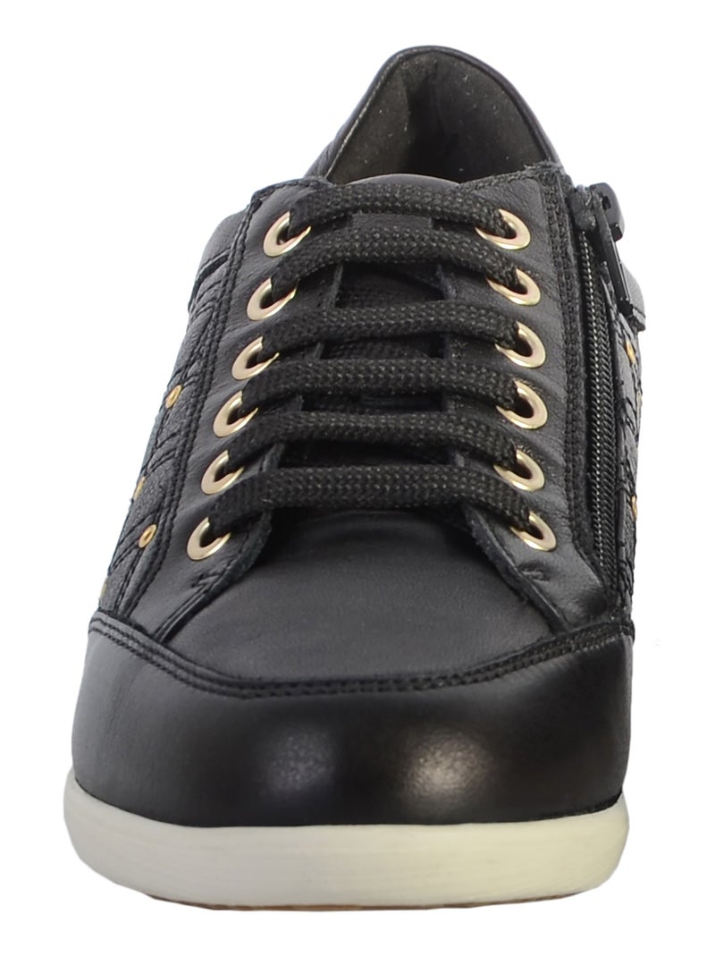 Basket Cuir Geox Myria Noir - Kiabi