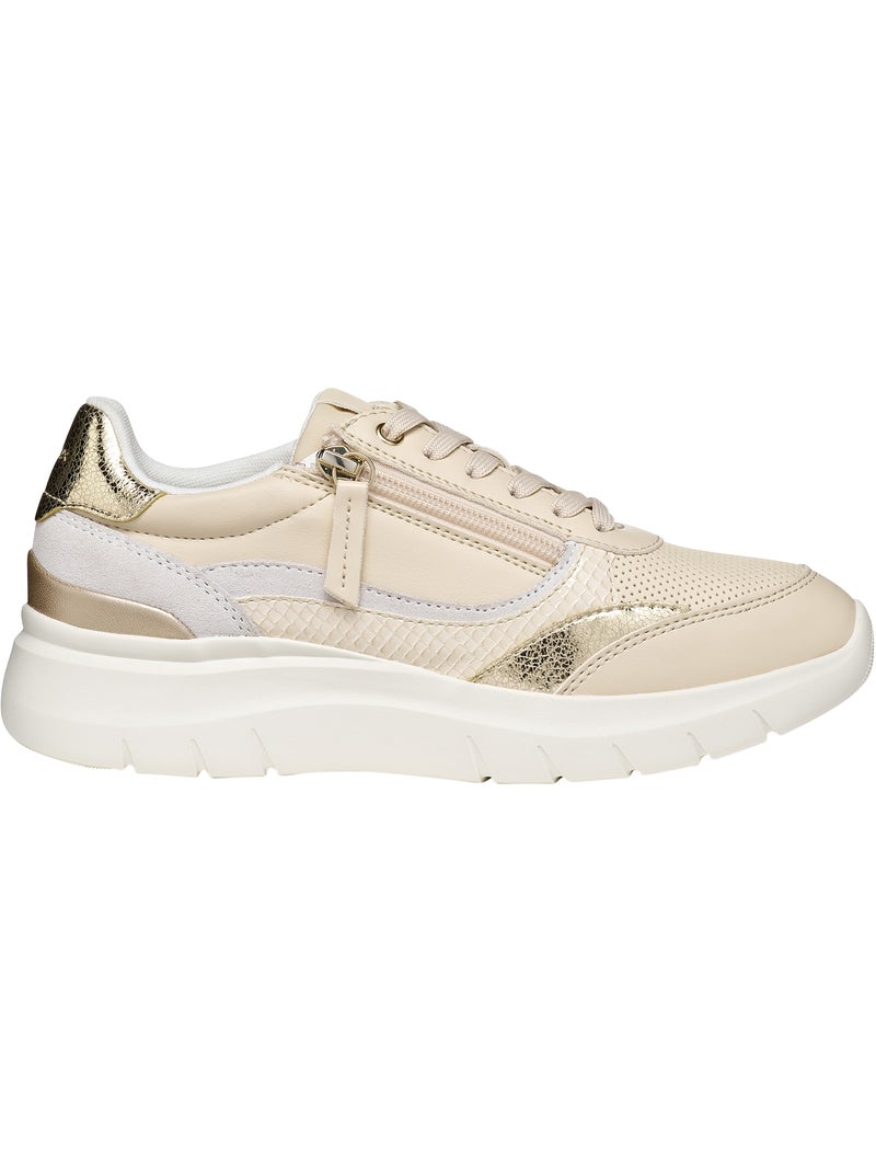 Basket Cuir Geox Plummery Beige - Kiabi