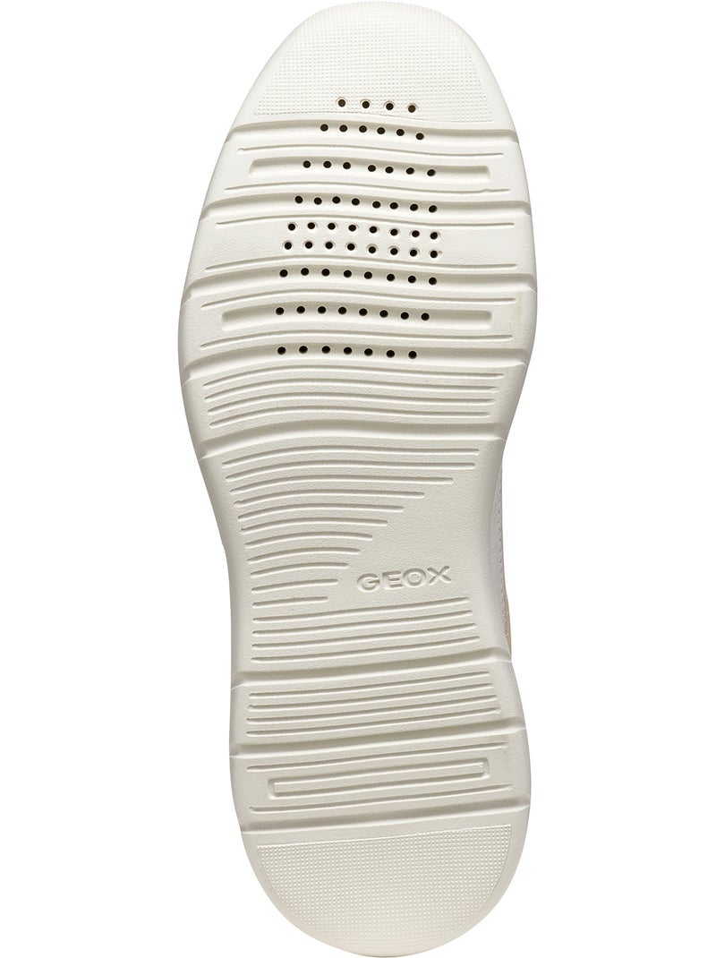 Basket Cuir Geox Plummery Beige - Kiabi
