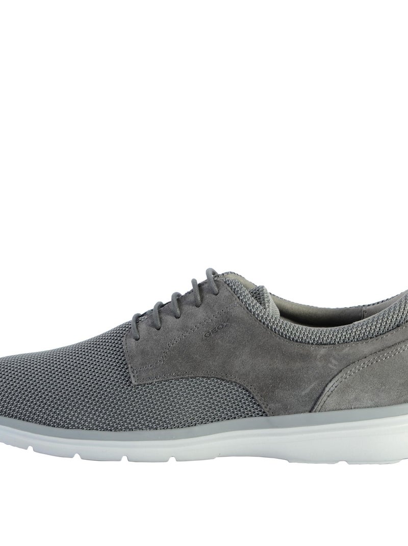 Basket Cuir Geox Sirmione Gris - Kiabi