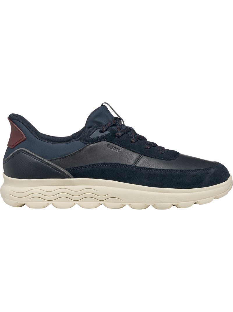 Basket cuir geox spherica plus Bleu marine - Kiabi