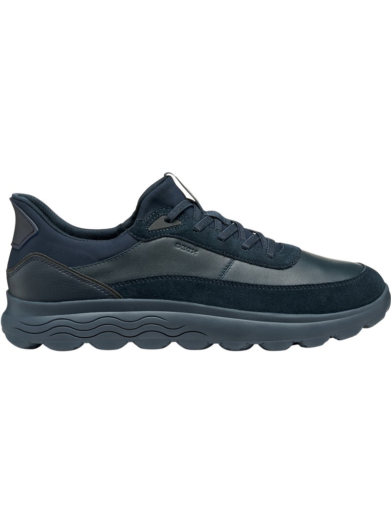 Basket cuir geox spherica plus Bleu - Kiabi