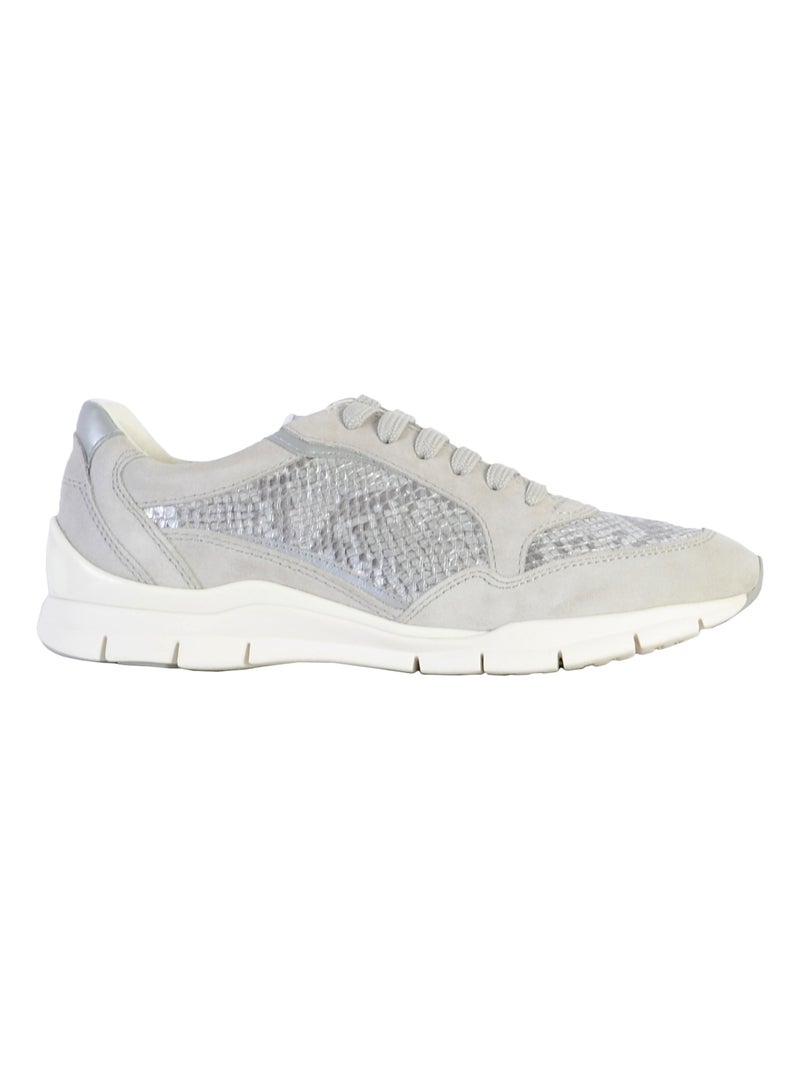 Basket Cuir Geox Sukie Gris - Kiabi