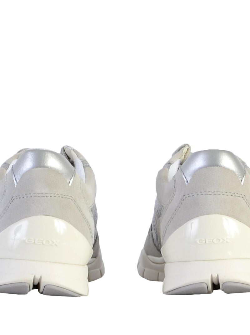 Basket Cuir Geox Sukie Gris - Kiabi