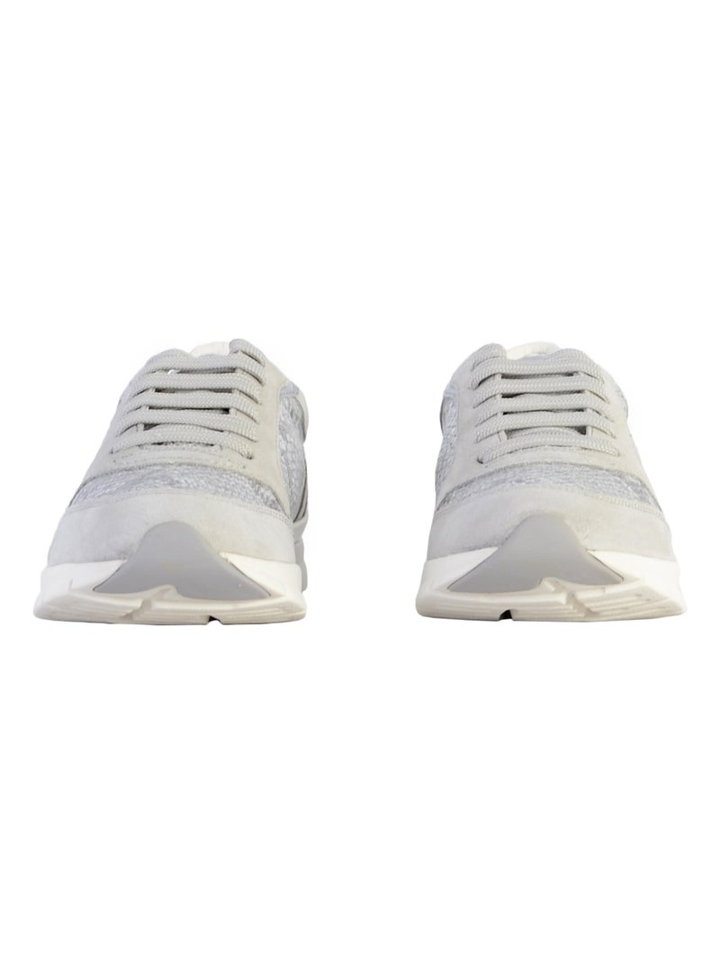 Basket Cuir Geox Sukie Gris - Kiabi