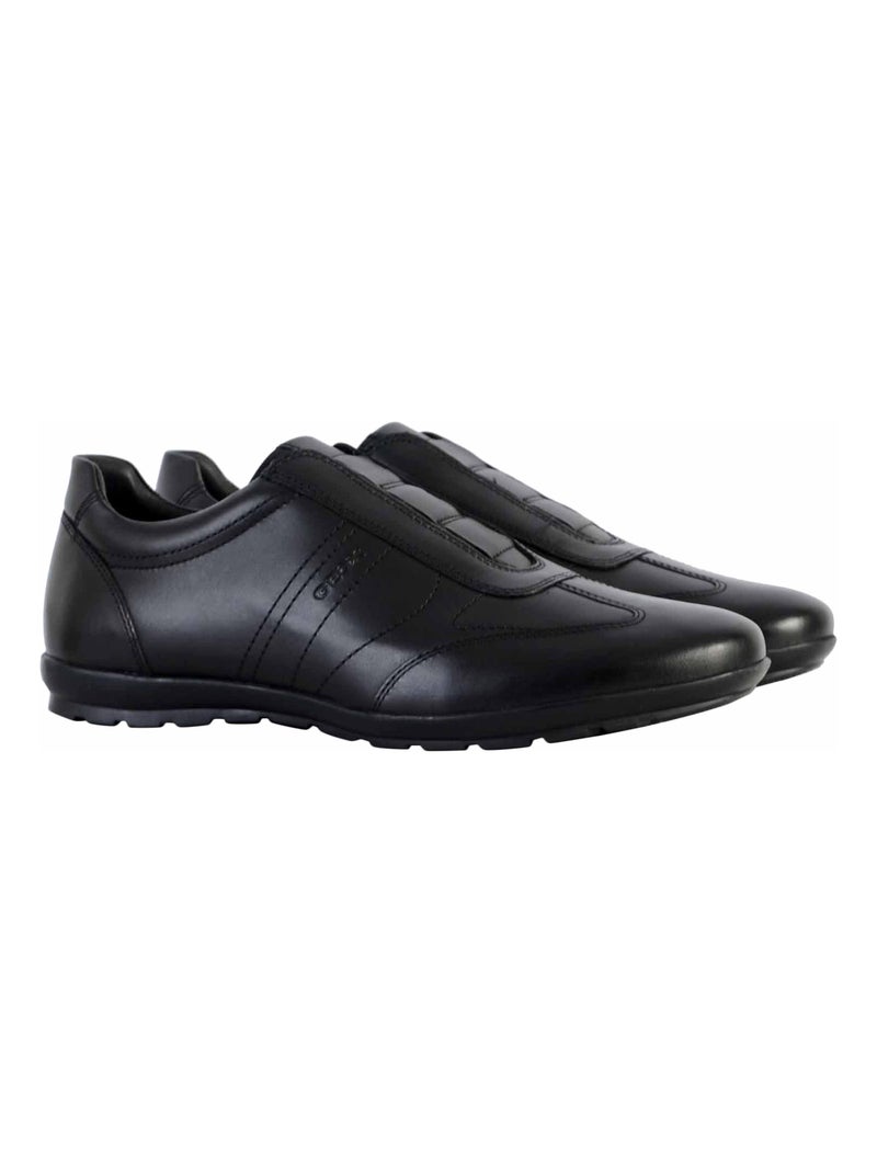 Basket Cuir Geox Symbol Noir - Kiabi