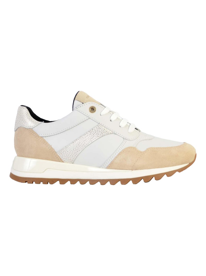 Basket Cuir Geox Tabelya Blanc - Kiabi