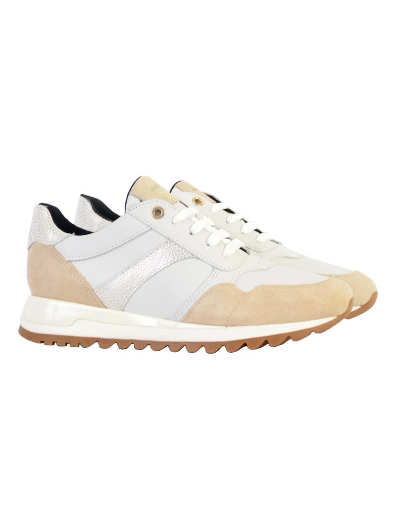 Basket Cuir Geox Tabelya Blanc - Kiabi