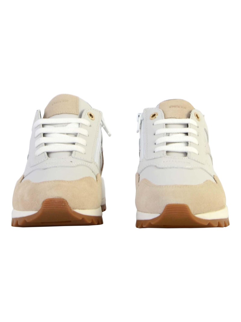 Basket Cuir Geox Tabelya Blanc - Kiabi
